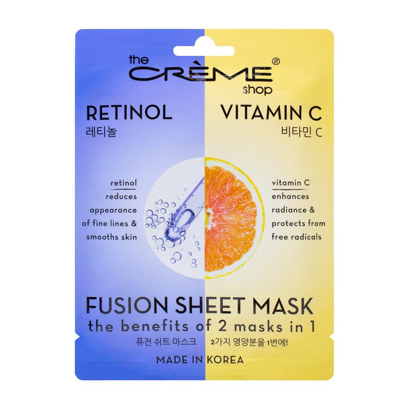 The Crème Shop Duo Sheet Mask-Retinol&Vitamin C 1s