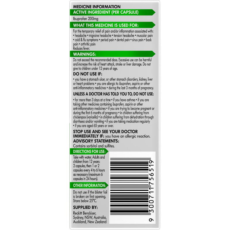 Nurofen Zavance Mini Liquid Capsules 32s