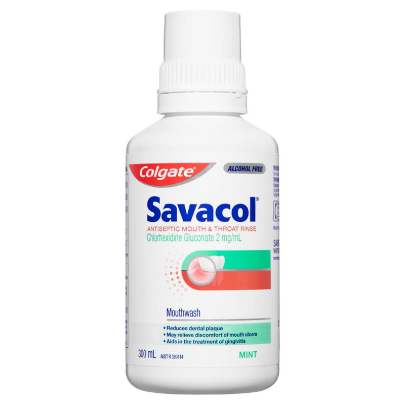 Colgate Savacol Antiseptic Mouth & Throat Rinse  Original Mint 300ml