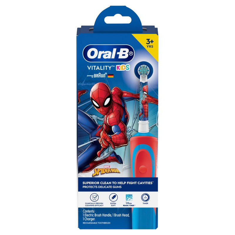 Oral B Vitality Kids Spiderman Power Toothbrush 3+ Years