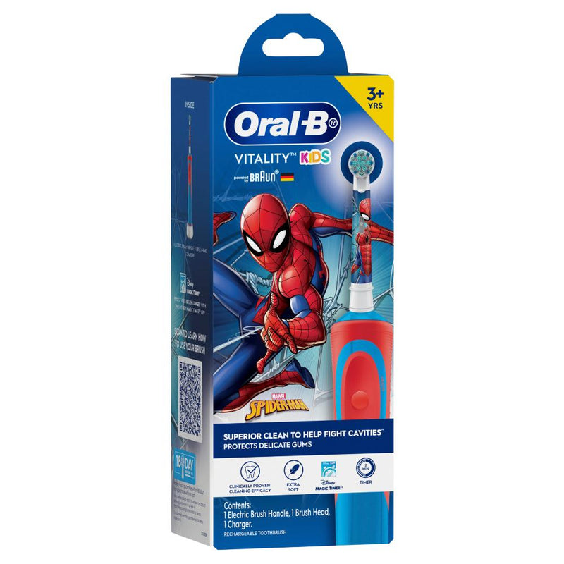 Oral B Vitality Kids Spiderman Power Toothbrush 3+ Years
