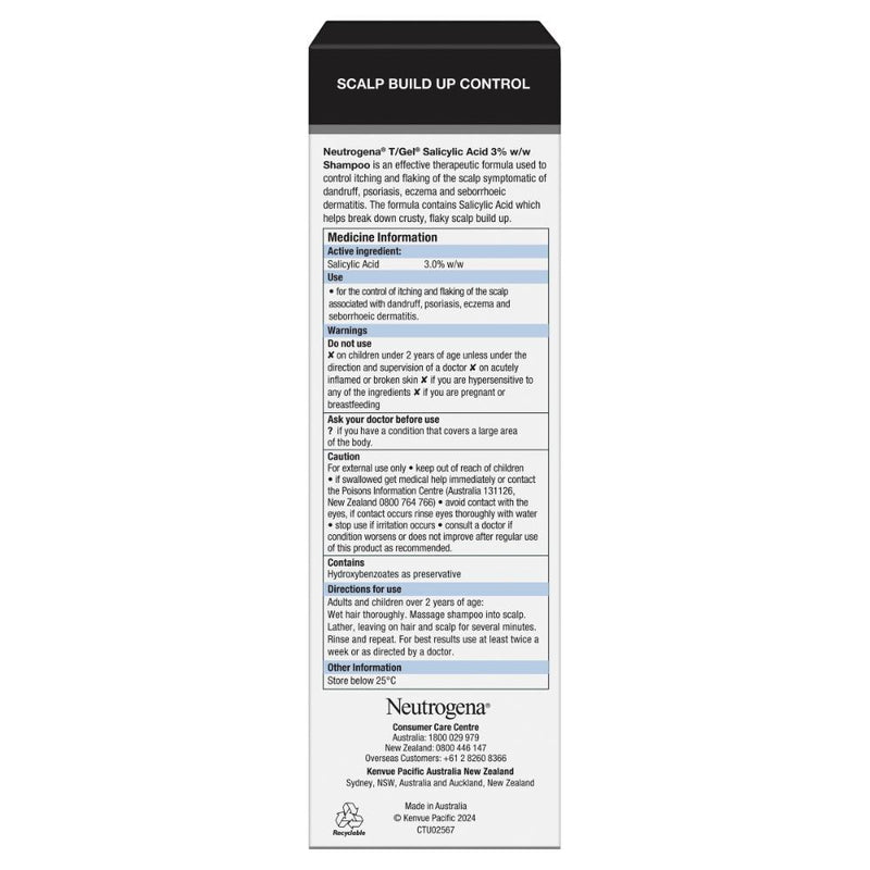 Neutrogena T Gel Salicylic Acid Shampoo 200ml