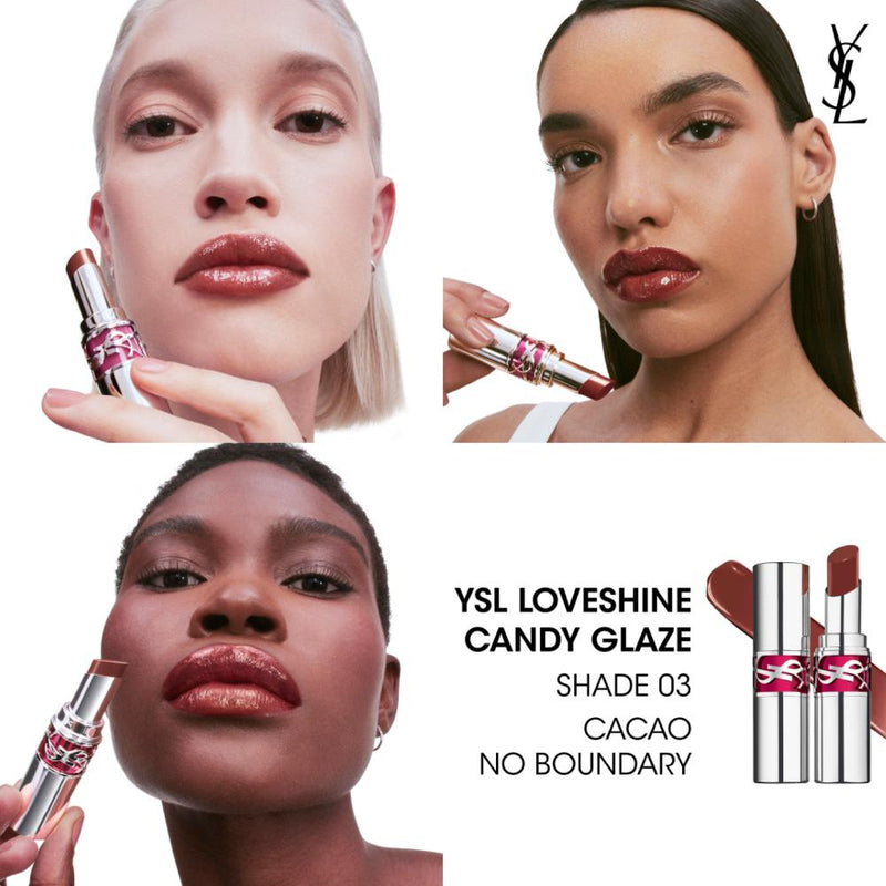 Yves Saint Laurent Loveshine Candy Glaze Lipstick 3 Cacao No Boundary 3.2g
