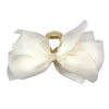 Adorn by Mae Claw Grip Chiffon Bow Cream