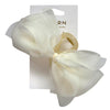 Adorn by Mae Claw Grip Chiffon Bow Cream
