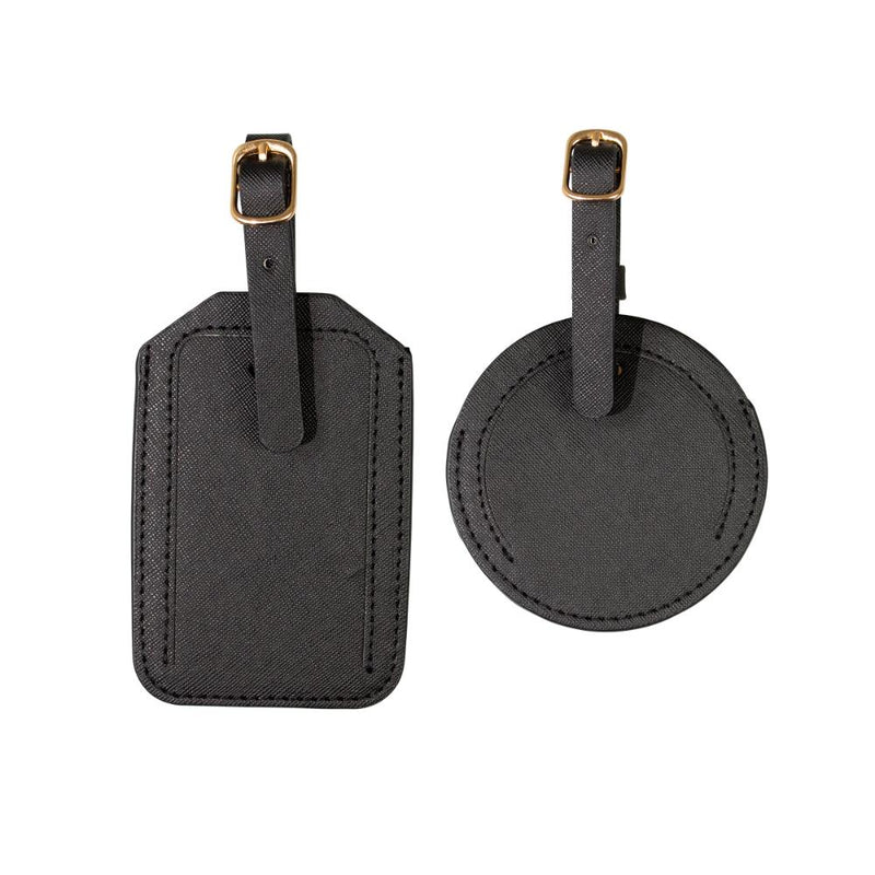 Tender Love + Carry Black Luggage Tag Set 2pcs