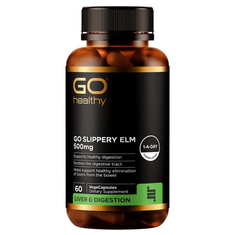 GO Healthy GO Slippery Elm 500mg VegeCapsules 60s