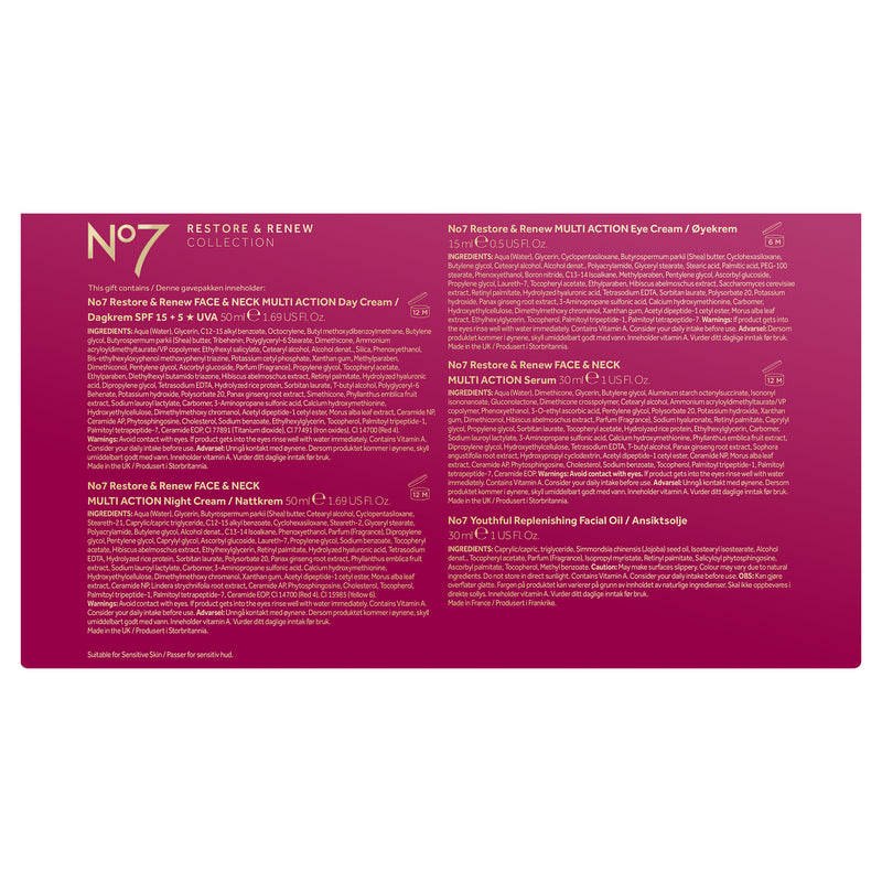 No7 Restore & Renew Set 5pcs