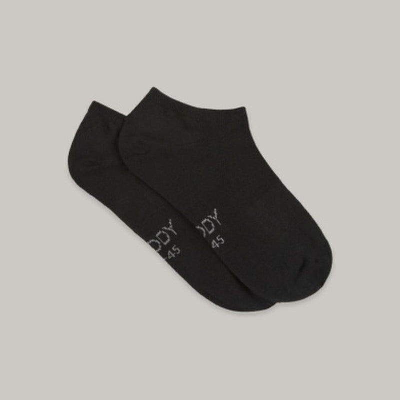 Boody Everyday No Show Socks 34-40 Black 1pr