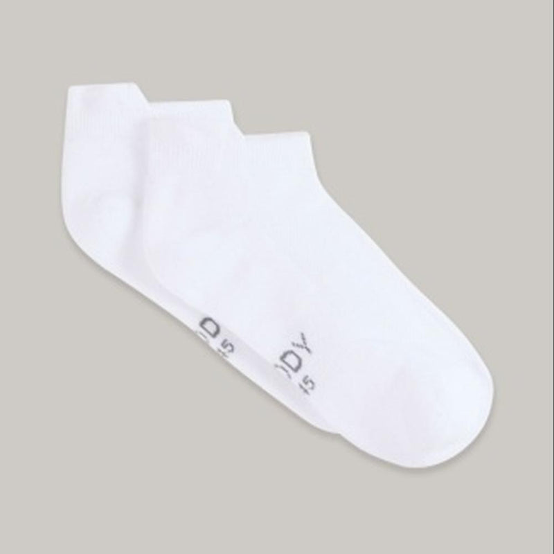 Boody Sport Ankle Socks 34-40 White 1pr