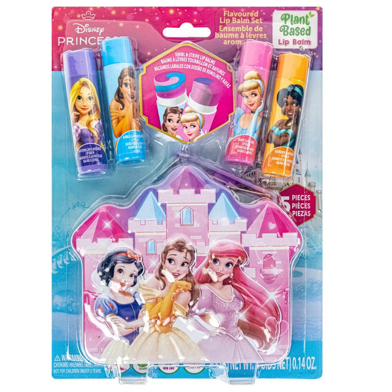Disney Princess Flavoured Lip Balm & Tin Gift Set 5pcs