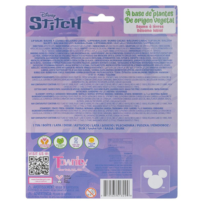 Disney Stitch Swirl Flavoured Lip Balm & Tin Gift Set 5pcs