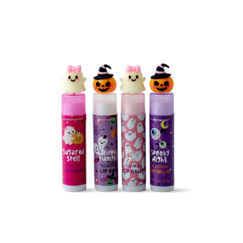 Simple Pleasures Spooky Friends Scented Lip Balm Set 4pcs