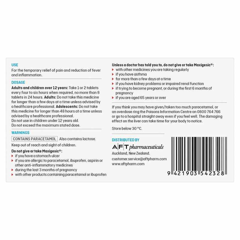Maxigesic Pain Relief Tablets 20s